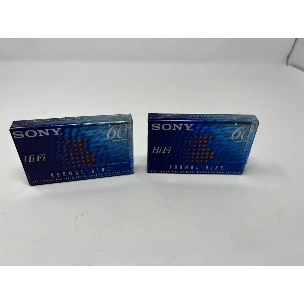 Sony Blank Audio Cassette Tape Hi Fi Normal Bias 60 min Lot of 2